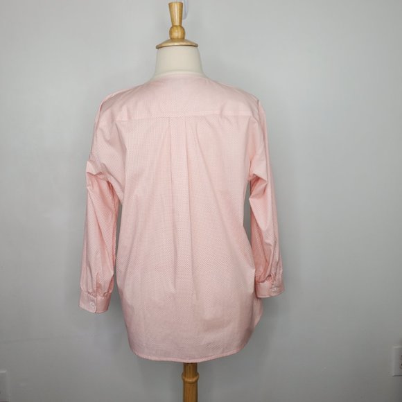 Lands' End Orange Pink Micro Print Supima Cotton Spandex Top Size 18P - Picture 7 of 13